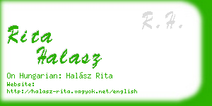 rita halasz business card