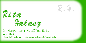 rita halasz business card
